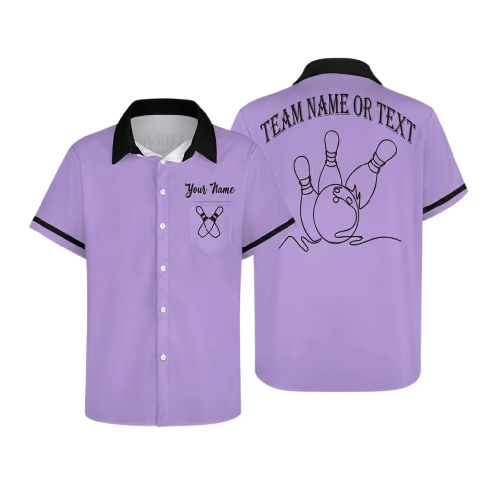 Custom Team Beige Hawaiian Bowling Shirts Mens, Custom Team Bowling Shirts BE0274