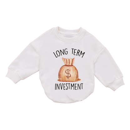 Long Term Investment Baby Sweatshirt Romper, Finance Baby Romper Sweatshirt BB0175