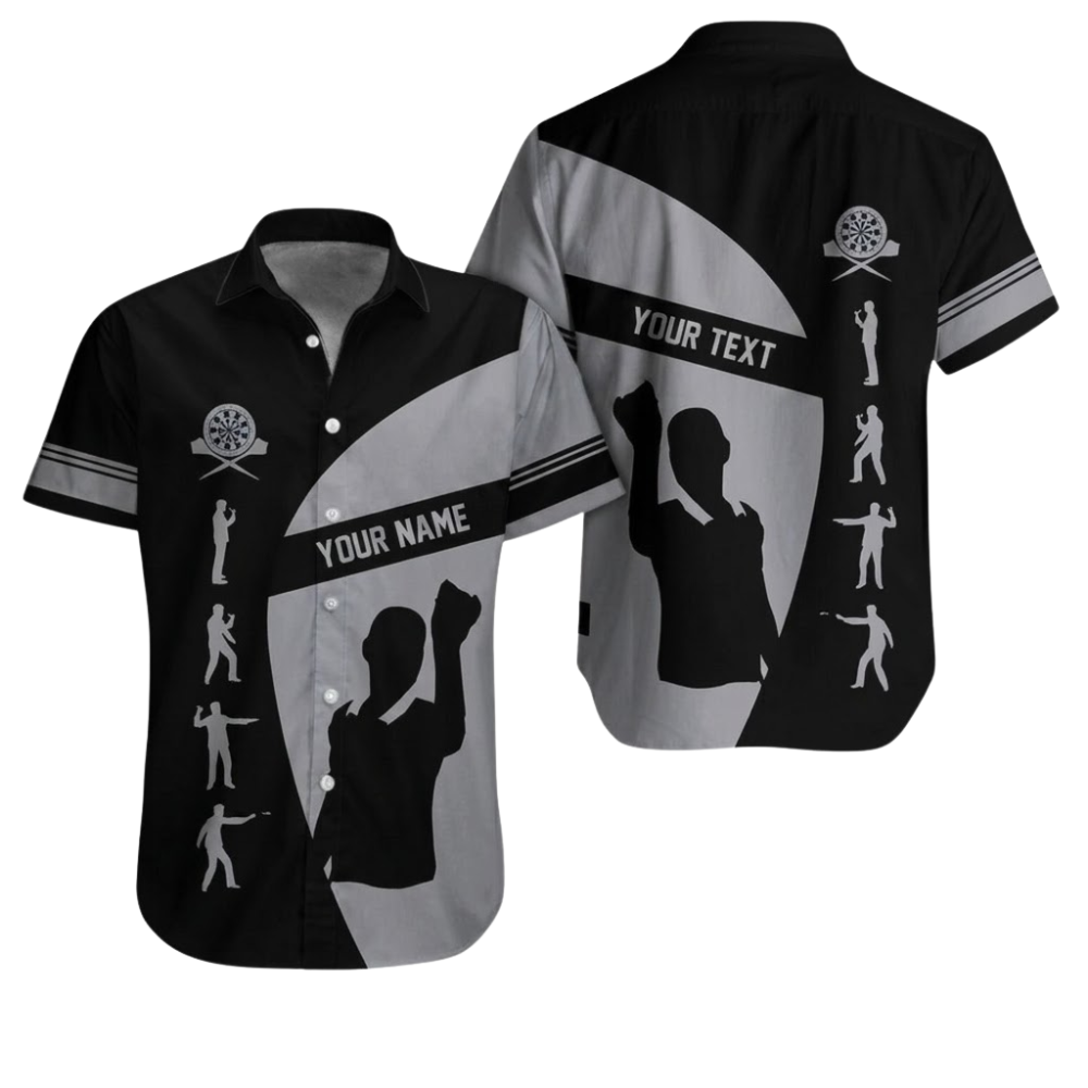 Custom Name And Text Dart Hawaiian Shirt For Men, Custom Team Darts Shirt DZ0105