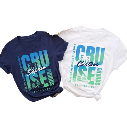 Custom Matching Family Cruise Squad Caribbean T Shirts, Custom Family Vacation Cruise Shirts ET0091