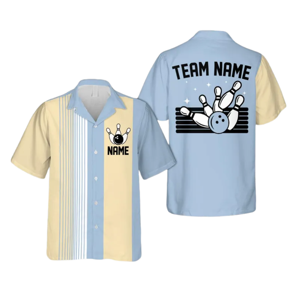 Custom Vintage Pastel Hawaiian Bowling Shirts For Men and Women, Custom Vintage Bowling Team Shirts BE0060