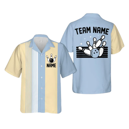 Custom Vintage Pastel Hawaiian Bowling Shirts For Men and Women, Custom Vintage Bowling Team Shirts BE0060