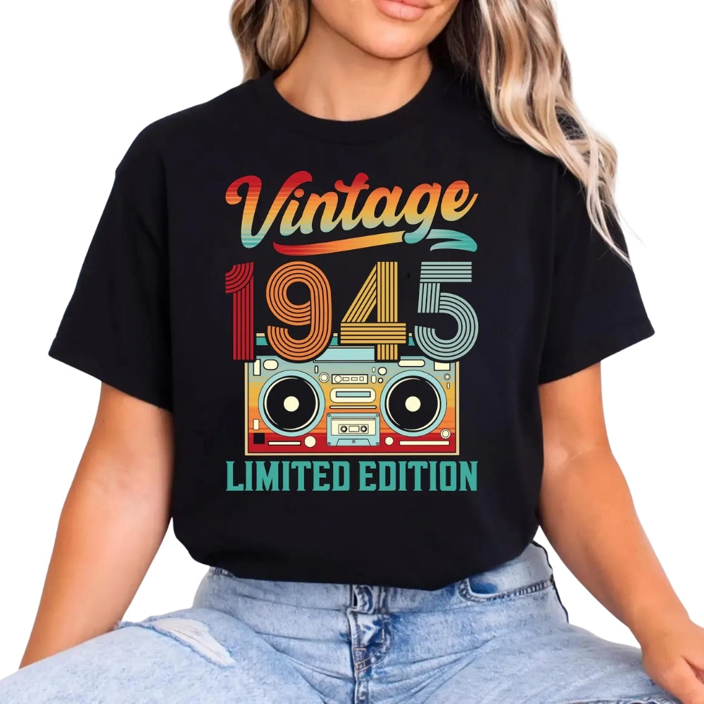 Vintage Limited Edition 80th Custom Birthday Matching Family T Shirts, Custom 80th Birthday Retro Matching Shirts For Family ET0392