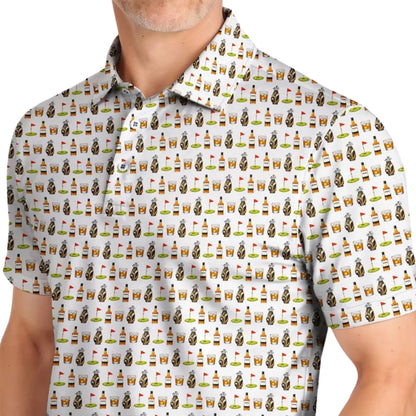 Bourbon Whiskey Golf Polo Shirts For Men, Bourbon Lovers Golf Shirts GE0399