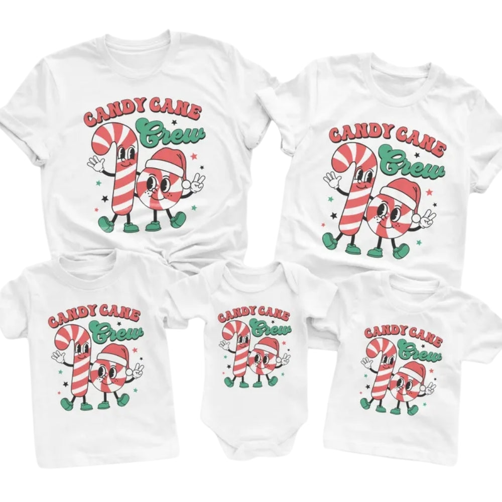 Candy Cane Crew Matching Christmas Family T Shirts, Matching Family Christmas Shirts ET0799