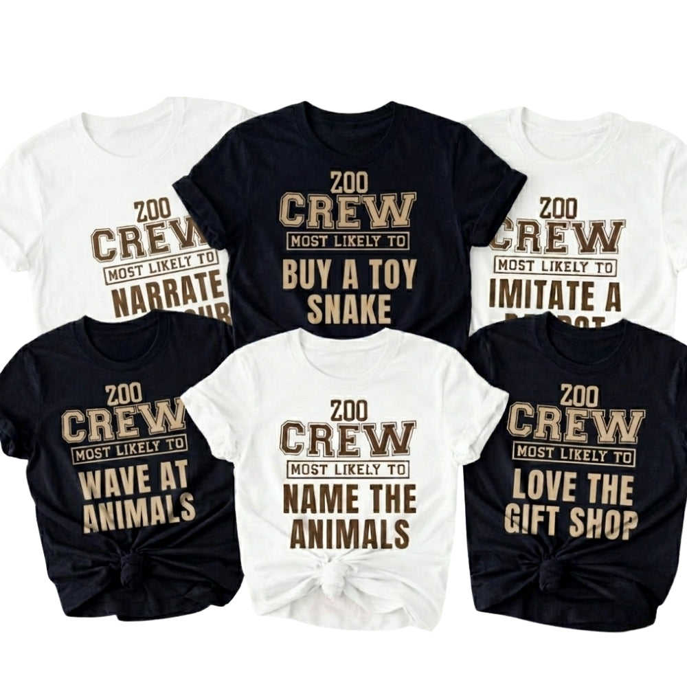Zoo Crew Most Likely To Matching Family T Shirt, Matching Family Funny Zoo Trip Shirts ET0687
