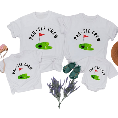 Par-Tee Crew Matching Family T Shirt, Golf Family Shirts For Birthday ET1581