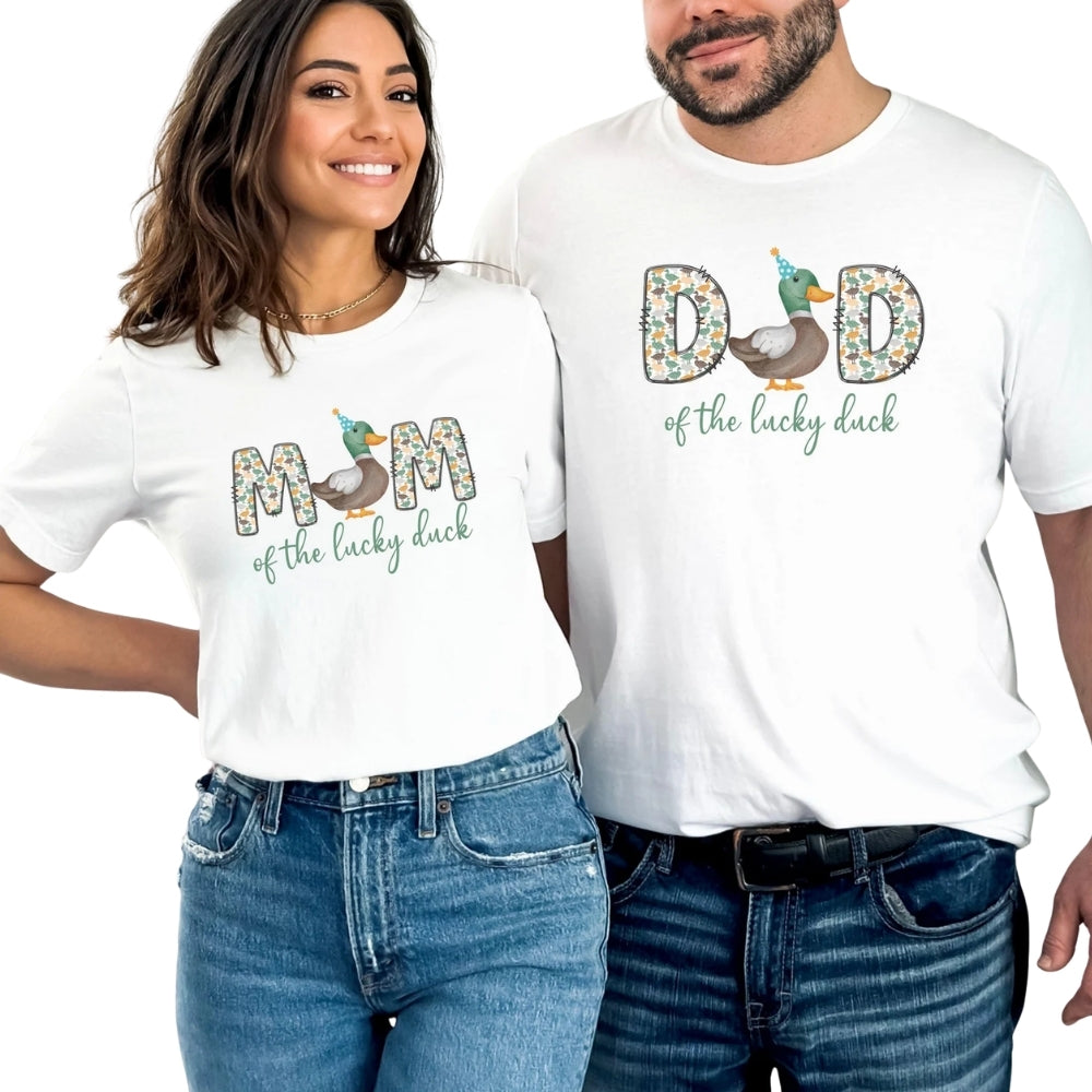 One Lucky Duck 1st Birthday Matching Family T Shirts, First Birthday Family Shirts ET0251