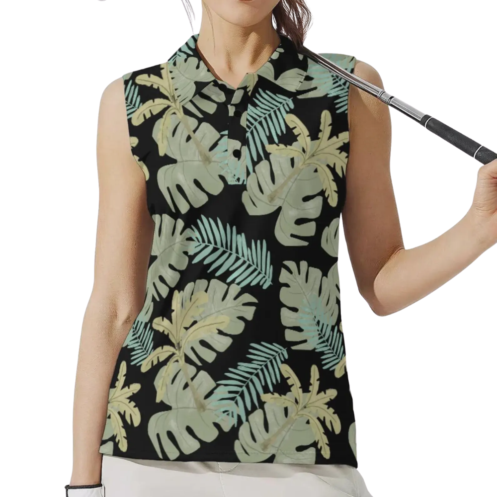Matching Tropical Green Couple Golf Shirt, Tropical Matching Shirt For Men Women GE0524