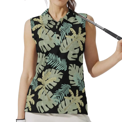Matching Tropical Green Couple Golf Shirt, Tropical Matching Shirt For Men Women GE0524