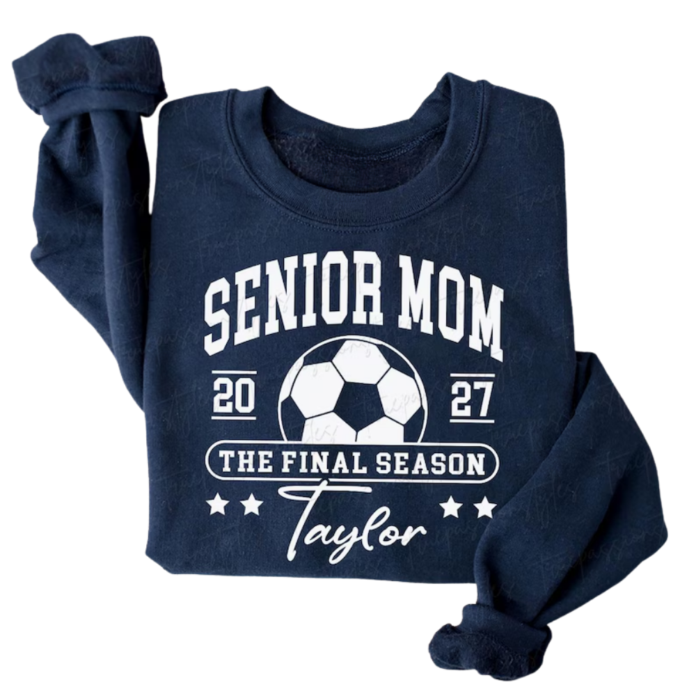 Custom Soccer Senior Mom The Final Season Sweatshirt, Personalized Soccer Graduation Sweatshirt For Mom 2D0907