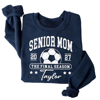 Custom Soccer Senior Mom The Final Season Sweatshirt, Personalized Soccer Graduation Sweatshirt For Mom 2D0907