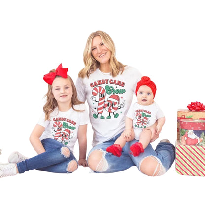 Candy Cane Crew Matching Christmas Family T Shirts, Matching Family Christmas Shirts ET0799