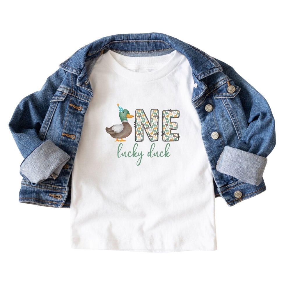 One Lucky Duck 1st Birthday Matching Family T Shirts, First Birthday Family Shirts ET0251
