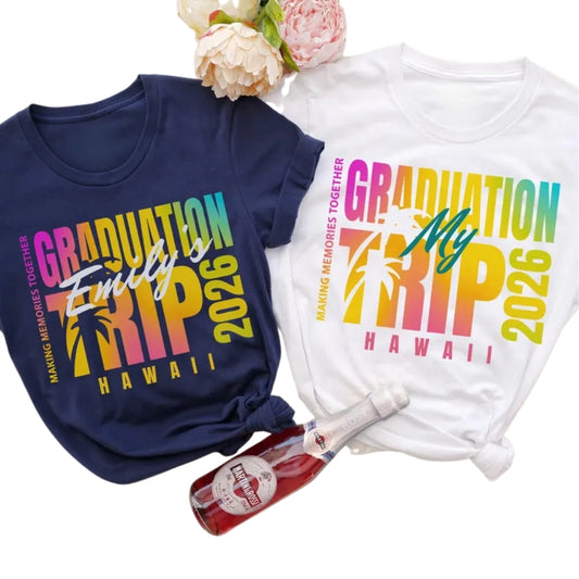 Custom Family Graduation Trip T Shirts, Custom Matching Family Vacation Graduation Shirts ET0093