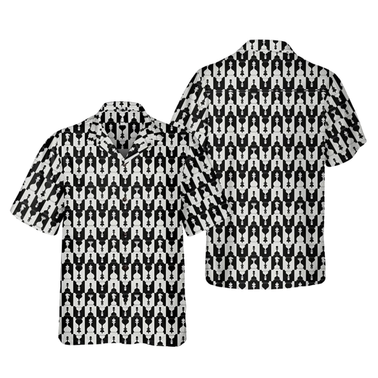 Chess Black And White Hawaiian Shirt Men Women, Chess Hawaiian Shirts HE0236