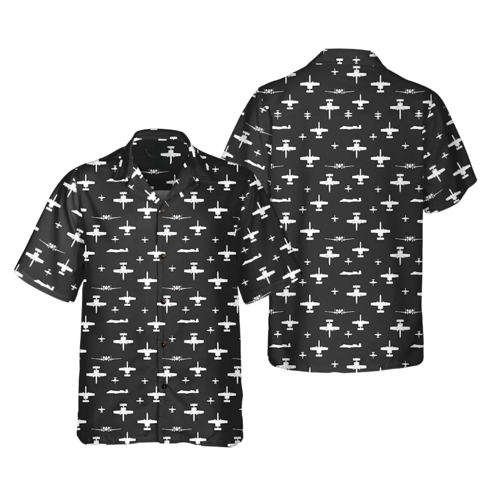 A-10 Thunderbolt Airplane Hawaiian Shirt For Men, Military Aviation Hawaiian Shirts HE0251