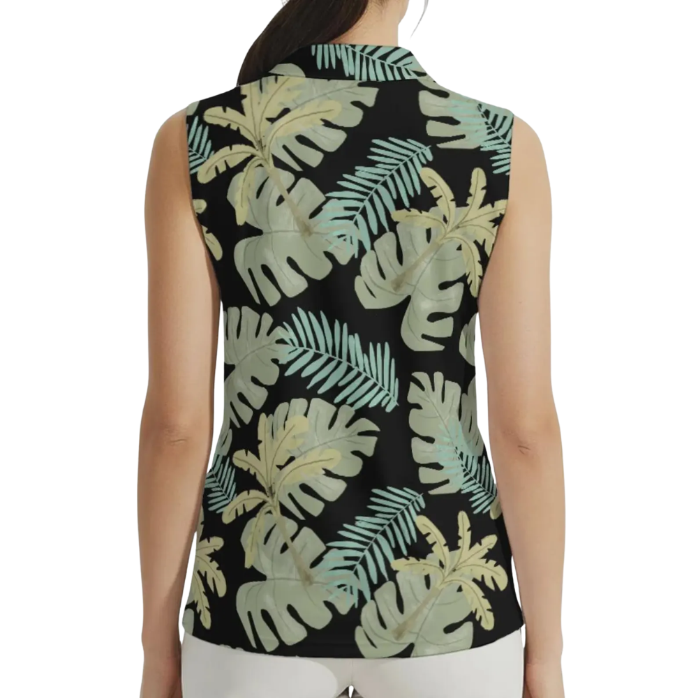 Matching Tropical Green Couple Golf Shirt, Tropical Matching Shirt For Men Women GE0524