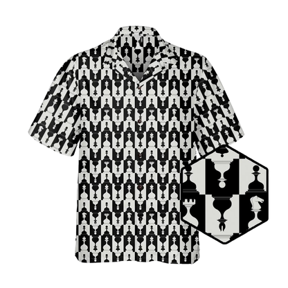 Chess Black And White Hawaiian Shirt Men Women, Chess Hawaiian Shirts HE0236