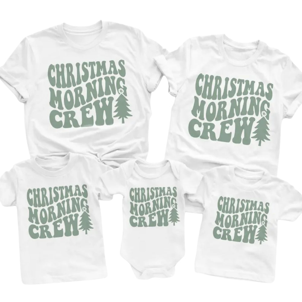 Christmas Morning Crew Matching Family T Shirts, Matching Family Christmas Shirts ET0800