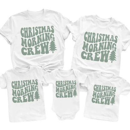 Christmas Morning Crew Matching Family T Shirts, Matching Family Christmas Shirts ET0800