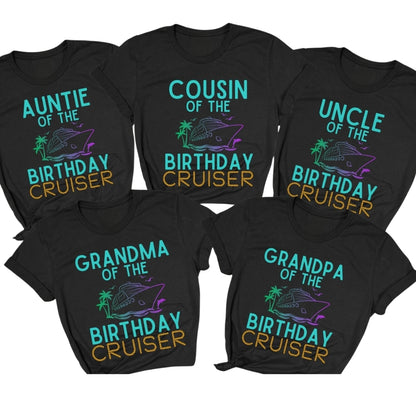 Cruising Into My 80th Birthday Matching Family T Shirts, Custom 80th Birthday Cruise Matching Shirts For Family ET0393