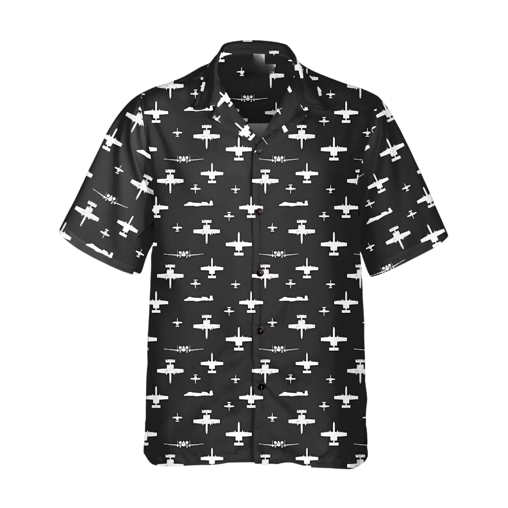 A-10 Thunderbolt Airplane Hawaiian Shirt For Men, Military Aviation Hawaiian Shirts HE0251