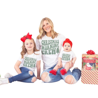 Christmas Morning Crew Matching Family T Shirts, Matching Family Christmas Shirts ET0800