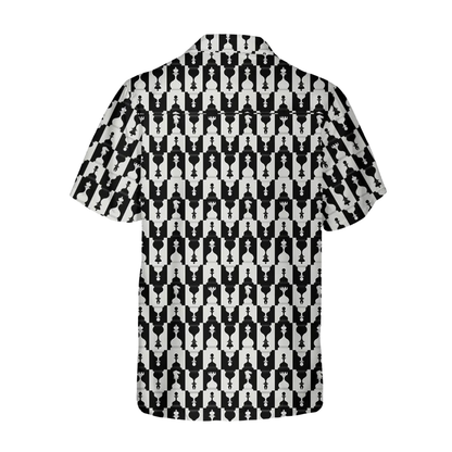 Chess Black And White Hawaiian Shirt Men Women, Chess Hawaiian Shirts HE0236