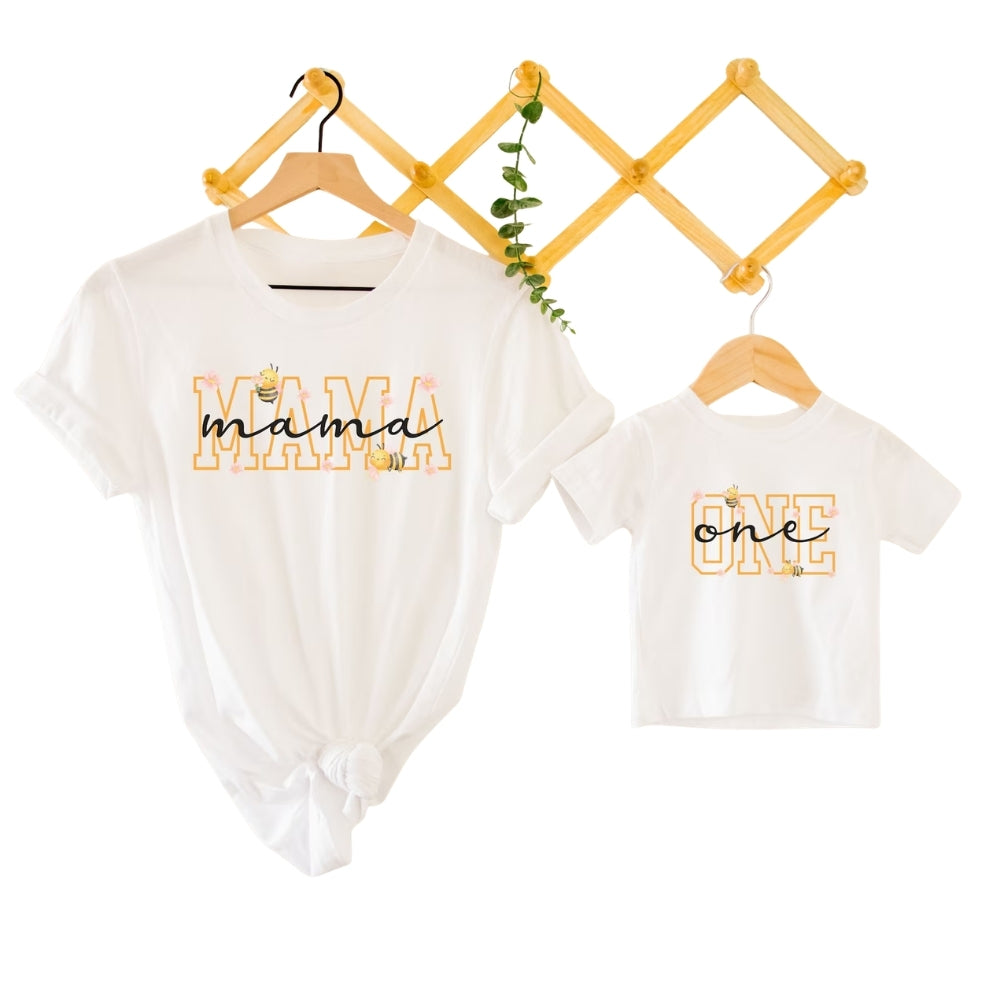Custom Matching Family Bee T Shirt For 1st Birthday, Custom Bee Lover First Birthday Family Matching Shirts ET0252