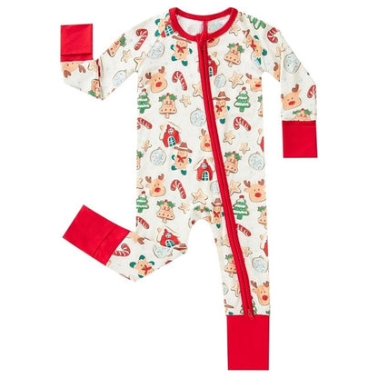 Gingerbread Xmas Baby Romper Convertible Zippy, Christmas Baby Romper Convertible BB0409