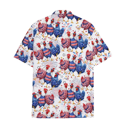 Rooster USA Flag 4th Of July Hawaiian Shirt For Men Women, Independence Day Hawaiian Shirts For Rooster Lover HE0193