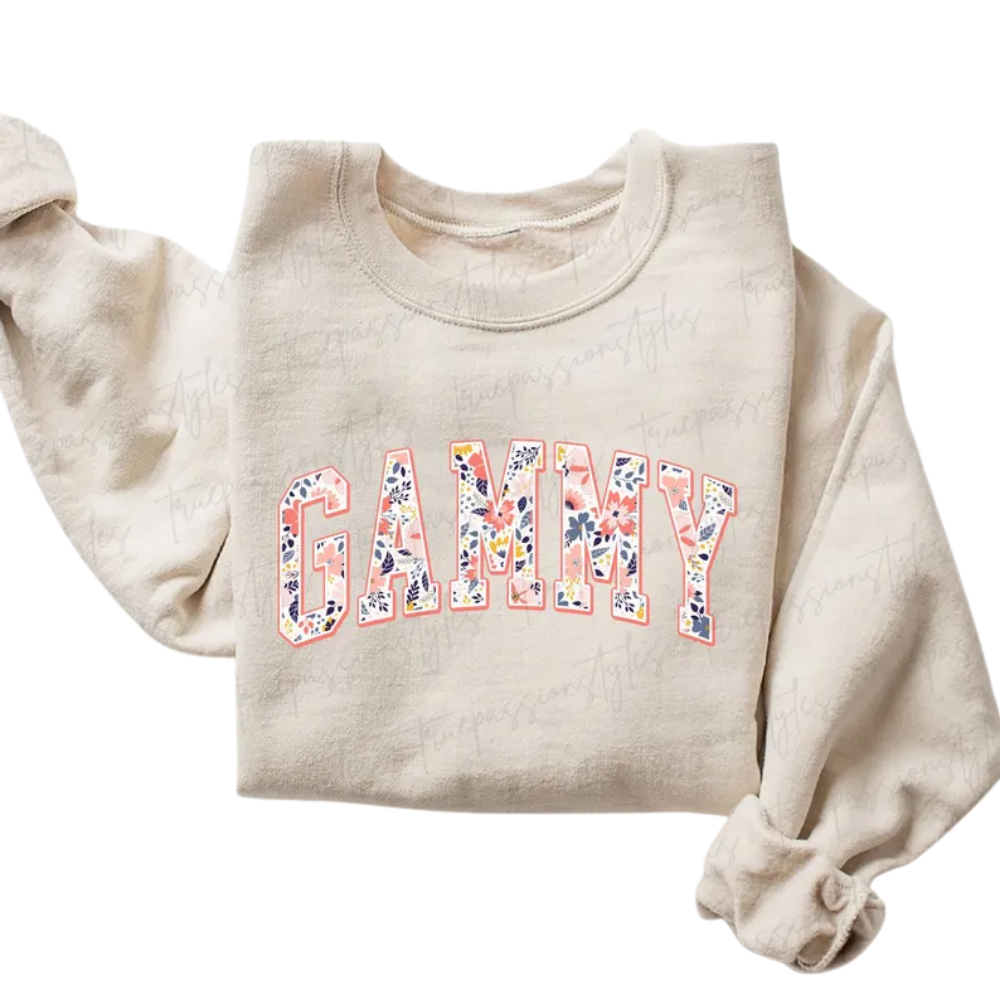 Floral Gammy Sweatshirt, Grandma Sweatshirt For Mother's Day 2D0908