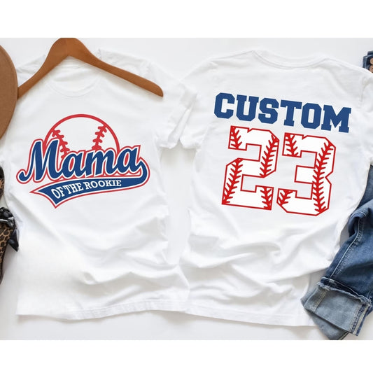 Custom Rookie Of The Year Matching Family T Shirts For 1st Birthday, Custom Baseball First Birthday Matching Shirts For Family ET0399