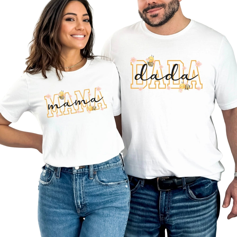 Custom Matching Family Bee T Shirt For 1st Birthday, Custom Bee Lover First Birthday Family Matching Shirts ET0252
