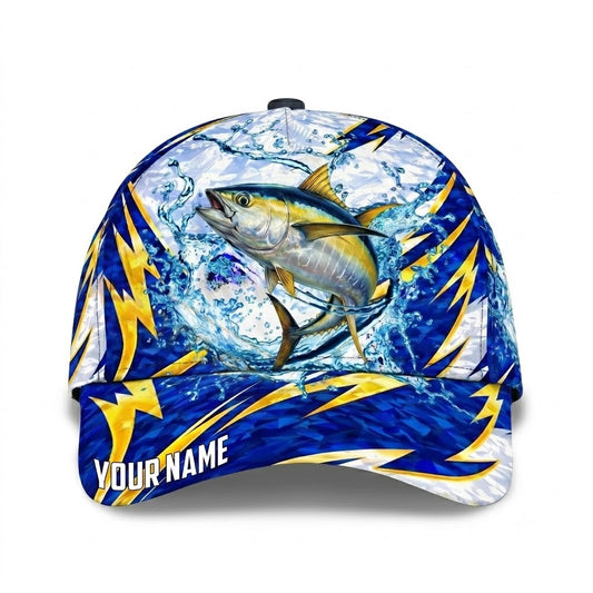 Tuna Fishing Custom Name Baseball Cap 3D Printed, Personalized Tuna Fishing Lover Hat CP0756