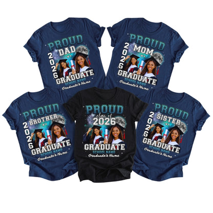 Custom Photo Graduation Matching Family T Shirts, Personalized Graduation Family Shirts ET0537