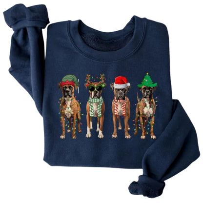 Boxer Christmas Sweatshirt, Christmas Sweatshirt For Dog Lover 2D0581