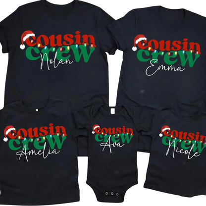 Custom Cousin Crew Christmas Matching T Shirt, Custom Christmas Cousin Shirts ET1452