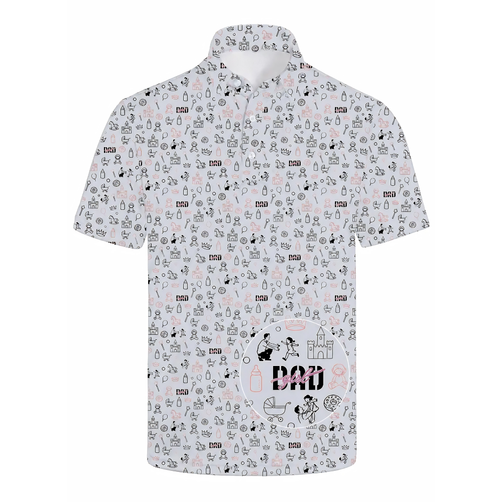 Girl Dad Golf Polo Shirt For Father Day, Father Daughter Golf Shirts GE0445