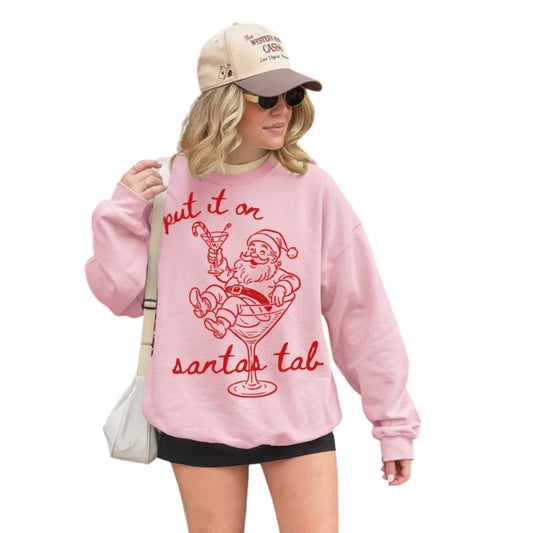 Put It On Santas Tab Sweatshirt, Funny Santa Christmas Sweatshirt 2D0531