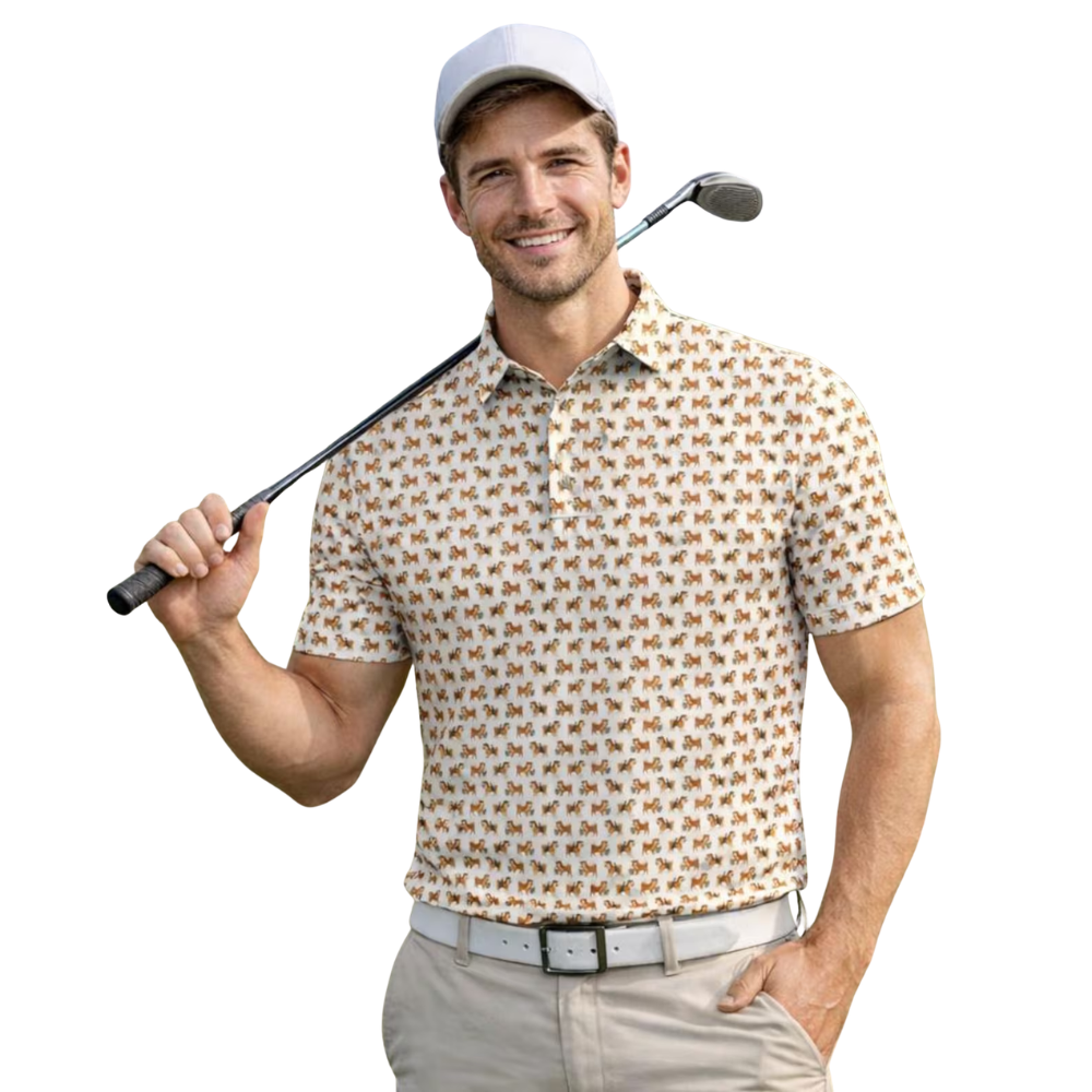 Shiba Inu Golf Polo Shirt For Men, Shiba Golf Shirts For Dog Lovers GE0447