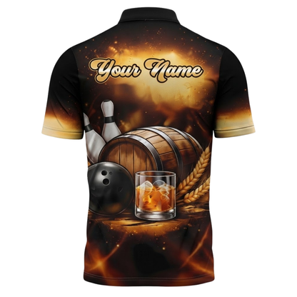 Bourbon Boy Custom Name Bowling Jersey For Men, Custom Bourbon Bowling Shirts BZ0514