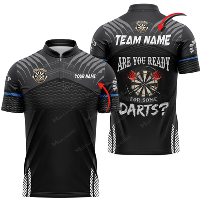 Are You Ready For Some Darts Custom Black Dart Jersey For Men, Custom Funny Dart Team Shirts DZ0177