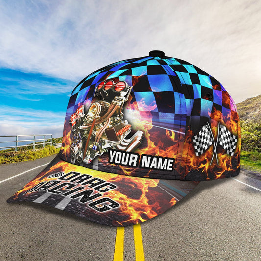3D Classic Cap Drag Racing Personalized Name Cap 24 Lasfour CA2363