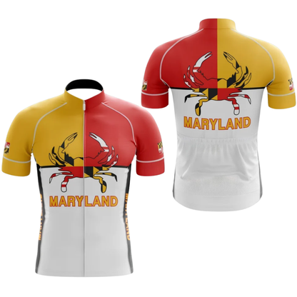 Maryland State Cycling Short Sleeve Jersey For Men, Maryland Cycling Jersey CG0879