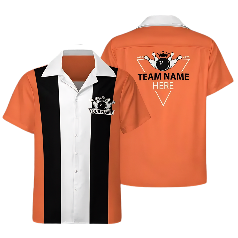 Custom Year Retro Bowling Hawaiian Shirts, Custom Team Retro Bowling Shirts BE0202