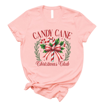 Candy Cane Christmas Club Matching T Shirt, Christmas Crew Shirts ET1056