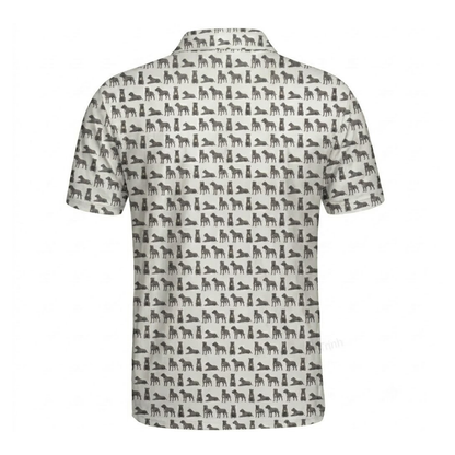 Pit Bull Men's Golf Polo Shirt, Pitbull Dog Lover Golf Shirt GZ0368
