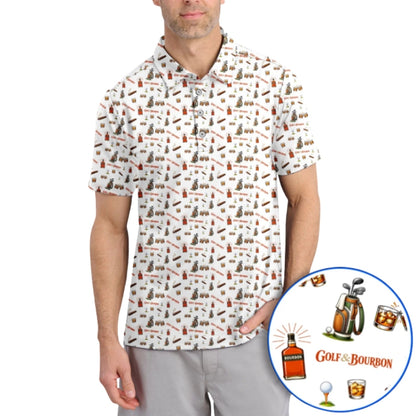 Golf & Bouborn Men's Golf Polo Shirt White, Bouborn Lover Golf Shirts GZ0244